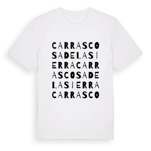 Carrascosa de la Sierra ordlek t-shirt – ekologisk bomull t-shirt från Pinshirt