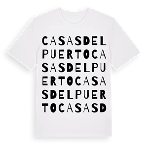 Casas del Puerto ordlek t-shirt – ekologisk bomull t-shirt från Pinshirt