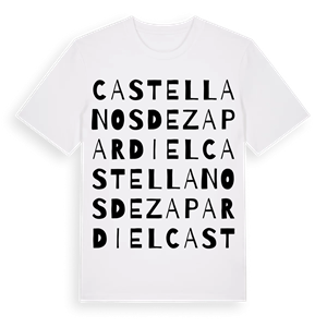 Castellanos de Zapardiel ordlek t-shirt – ekologisk bomull t-shirt från Pinshirt