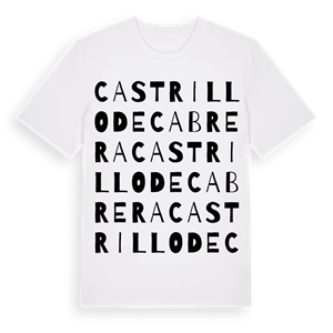 Castrillo de Cabrera ordlek t-shirt – ekologisk bomull t-shirt från Pinshirt