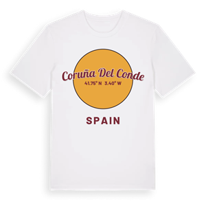 Coruña del Conde cirkel t-shirt – ekologisk bomull t-shirt från Pinshirt