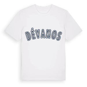 Dévanos college t-shirt – ekologisk bomull t-shirt från Pinshirt