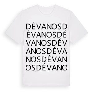 Dévanos ordlek t-shirt – ekologisk bomull t-shirt från Pinshirt