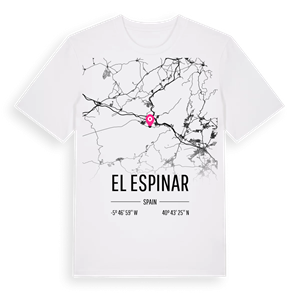 El Espinar karta t-shirt – ekologisk bomull t-shirt från Pinshirt