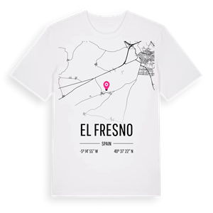 El Fresno karta t-shirt – ekologisk bomull t-shirt från Pinshirt