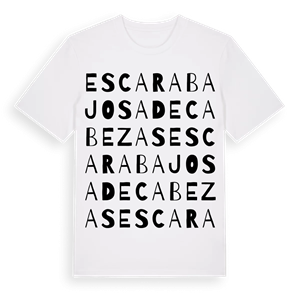 Escarabajosa de Cabezas ordlek t-shirt – ekologisk bomull t-shirt från Pinshirt