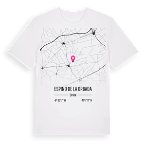 Espino de la Orbada karta t-shirt – ekologisk bomull t-shirt från Pinshirt
