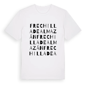 Frechilla de Almazán ordlek t-shirt – ekologisk bomull t-shirt från Pinshirt