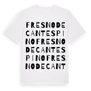 Fresno de Cantespino ordlek t-shirt – ekologisk bomull t-shirt från Pinshirt