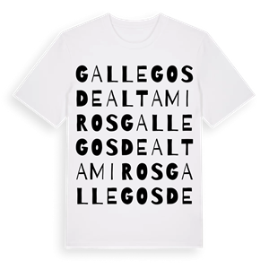Gallegos de Altamiros ordlek t-shirt – ekologisk bomull t-shirt från Pinshirt