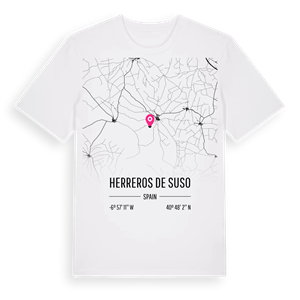 Herreros de Suso karta t-shirt – ekologisk bomull t-shirt från Pinshirt