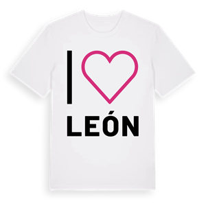Jag älskar León t-shirt stort tryck – ekologisk bomull t-shirt från Pinshirt
