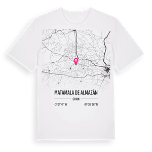 Matamala de Almazán karta t-shirt – ekologisk bomull t-shirt från Pinshirt