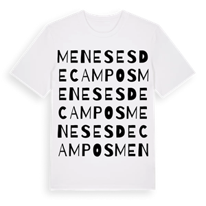 Meneses de Campos ordlek t-shirt – ekologisk bomull t-shirt från Pinshirt