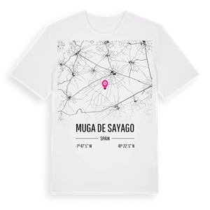 Muga de Sayago karta t-shirt – ekologisk bomull t-shirt från Pinshirt