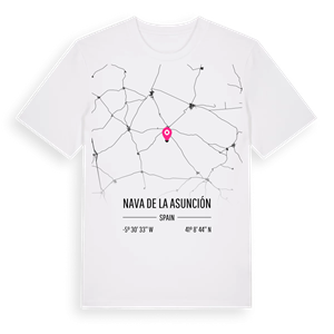 Nava de la Asunción karta t-shirt – ekologisk bomull t-shirt från Pinshirt