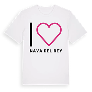 Jag älskar Nava del Rey t-shirt stort tryck – ekologisk bomull t-shirt från Pinshirt