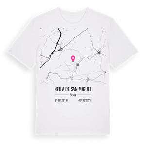 Neila de San Miguel karta t-shirt – ekologisk bomull t-shirt från Pinshirt