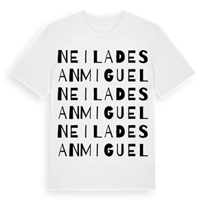 Neila de San Miguel ordlek t-shirt – ekologisk bomull t-shirt från Pinshirt