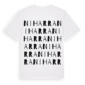 Niharra ordlek t-shirt – ekologisk bomull t-shirt från Pinshirt