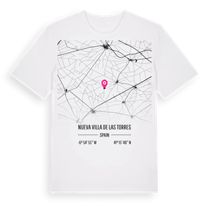 Nueva Villa de las Torres karta t-shirt – ekologisk bomull t-shirt från Pinshirt