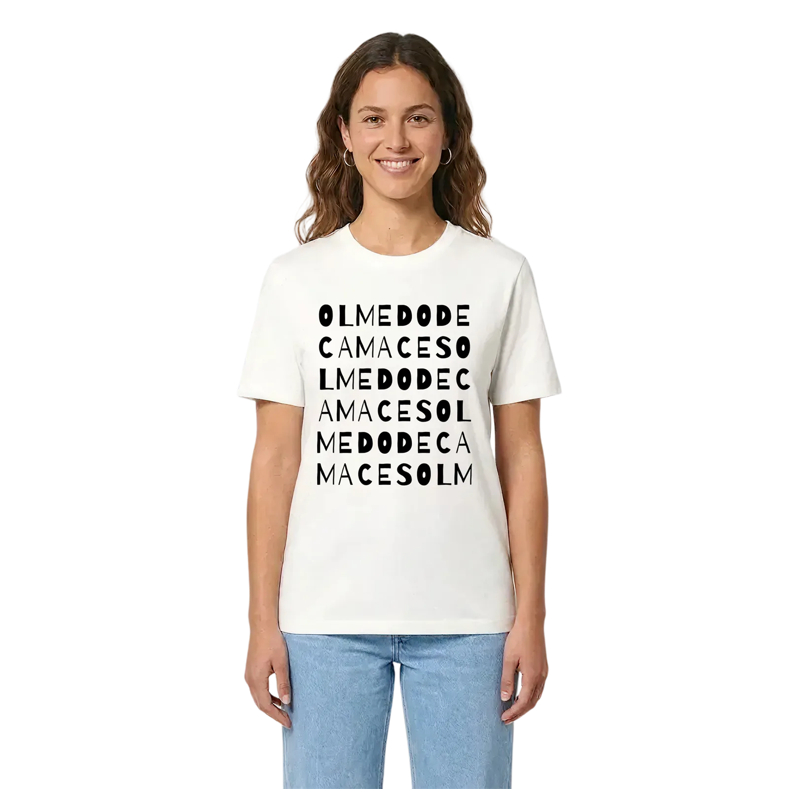 Olmedo de Camaces ordlek t-shirt – White, i miljö