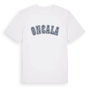 Oncala college t-shirt – ekologisk bomull t-shirt från Pinshirt