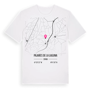 Pajares de la Laguna karta t-shirt – ekologisk bomull t-shirt från Pinshirt