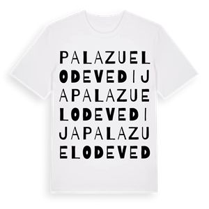 Palazuelo de Vedija ordlek t-shirt – ekologisk bomull t-shirt från Pinshirt