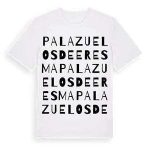 Palazuelos de Eresma ordlek t-shirt – ekologisk bomull t-shirt från Pinshirt