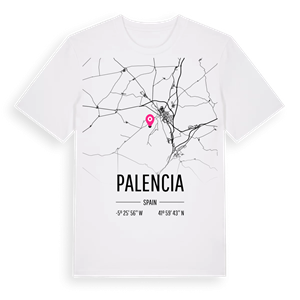 Palencia karta t-shirt – ekologisk bomull t-shirt från Pinshirt