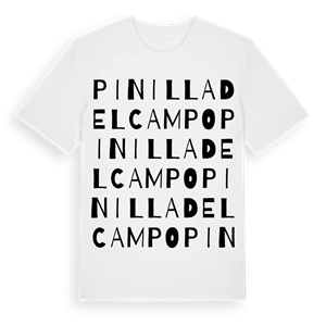 Pinilla del Campo ordlek t-shirt – ekologisk bomull t-shirt från Pinshirt