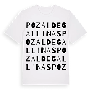 Pozal de Gallinas ordlek t-shirt – ekologisk bomull t-shirt från Pinshirt