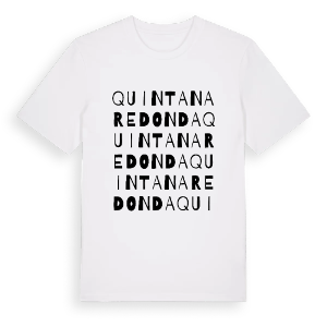 Quintana Redonda ordlek t-shirt – ekologisk bomull t-shirt från Pinshirt