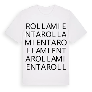 Rollamienta ordlek t-shirt – ekologisk bomull t-shirt från Pinshirt