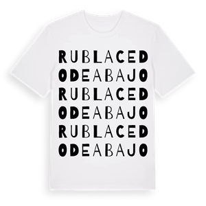 Rublacedo de Abajo ordlek t-shirt – ekologisk bomull t-shirt från Pinshirt