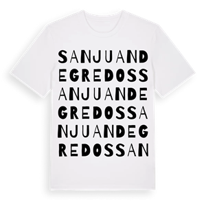 San Juan de Gredos ordlek t-shirt – ekologisk bomull t-shirt från Pinshirt