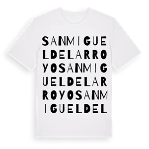 San Miguel del Arroyo ordlek t-shirt – ekologisk bomull t-shirt från Pinshirt