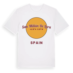 San Millán de Lara cirkel t-shirt – ekologisk bomull t-shirt från Pinshirt