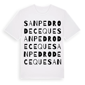 San Pedro de Ceque ordlek t-shirt – ekologisk bomull t-shirt från Pinshirt