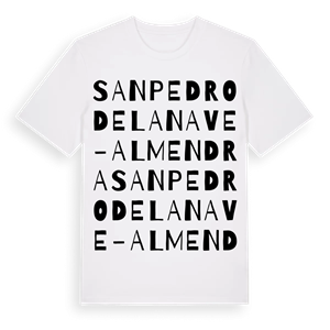 San Pedro de la Nave-Almendra ordlek t-shirt – ekologisk bomull t-shirt från Pinshirt