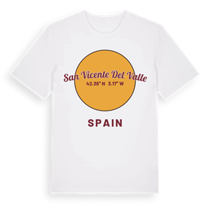 San Vicente del Valle cirkel t-shirt – ekologisk bomull t-shirt från Pinshirt