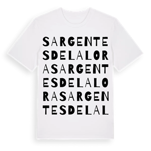 Sargentes de la Lora ordlek t-shirt – ekologisk bomull t-shirt från Pinshirt