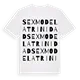 Sexmo de la Trinidad ordlek t-shirt