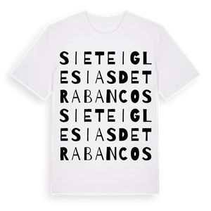 Siete Iglesias de Trabancos ordlek t-shirt – ekologisk bomull t-shirt från Pinshirt