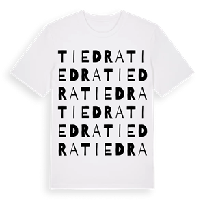 Tiedra ordlek t-shirt – ekologisk bomull t-shirt från Pinshirt