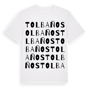 Tolbaños ordlek t-shirt – ekologisk bomull t-shirt från Pinshirt