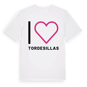 Jag älskar Tordesillas t-shirt stort tryck – ekologisk bomull t-shirt från Pinshirt