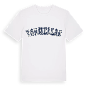 Tormellas college t-shirt – ekologisk bomull t-shirt från Pinshirt