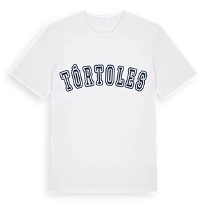 Tórtoles college t-shirt – ekologisk bomull t-shirt från Pinshirt
